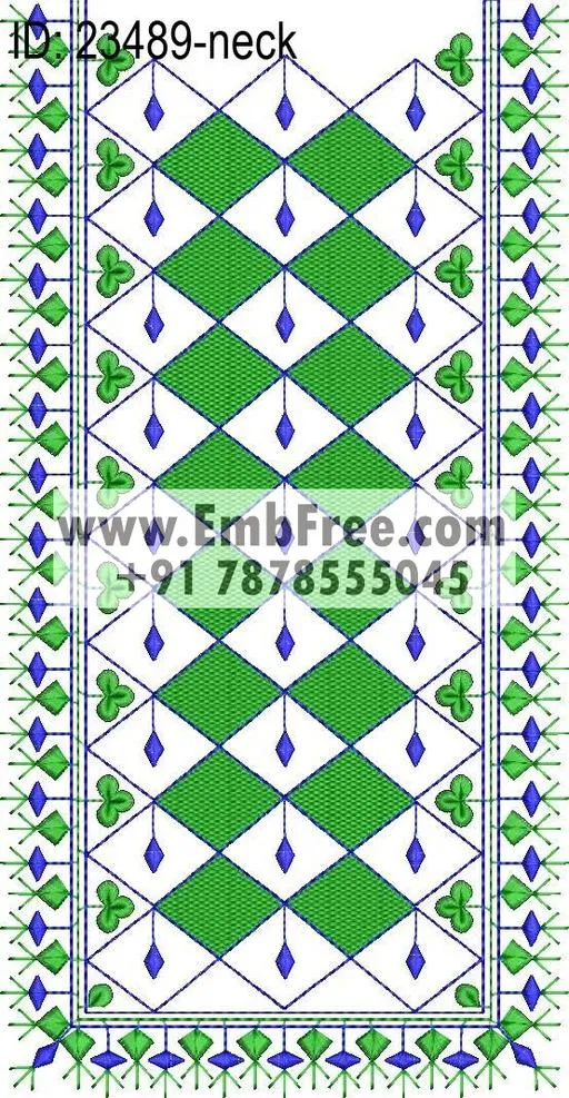 neck embroidery design