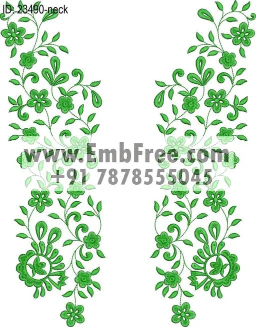 neck embroidery design