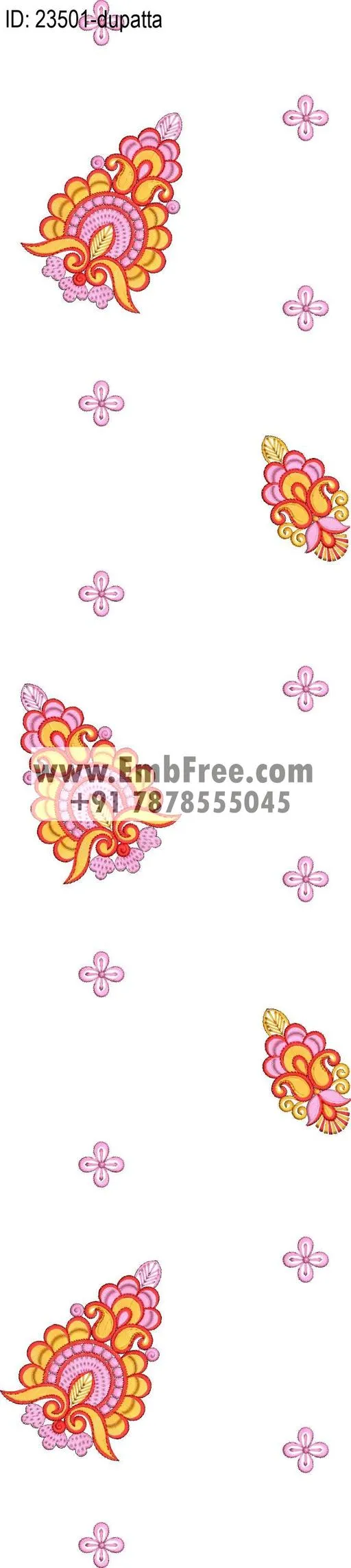 top dupatta embroidery design thumbnail 2