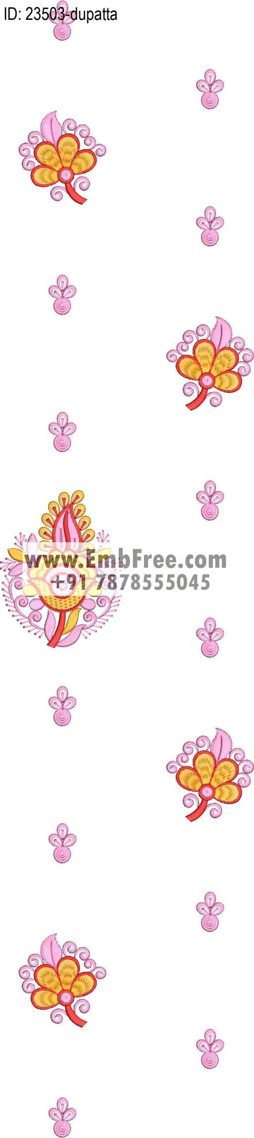 top dupatta embroidery design thumbnail 2