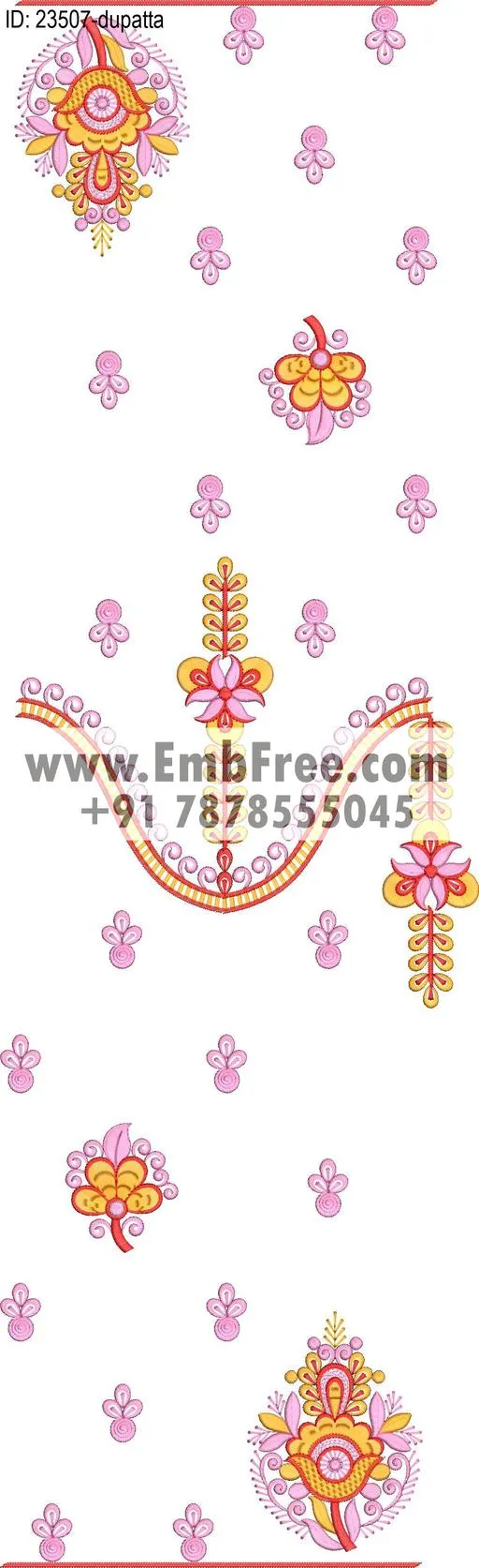 top dupatta embroidery design thumbnail 2