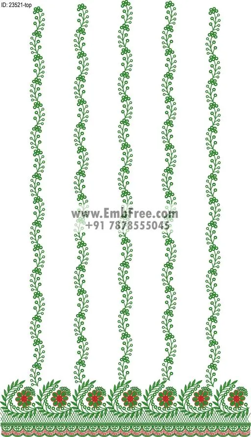 dress single head embroidery design