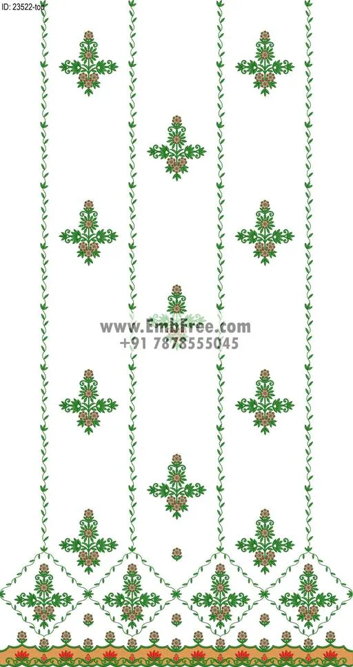 dress single head embroidery design