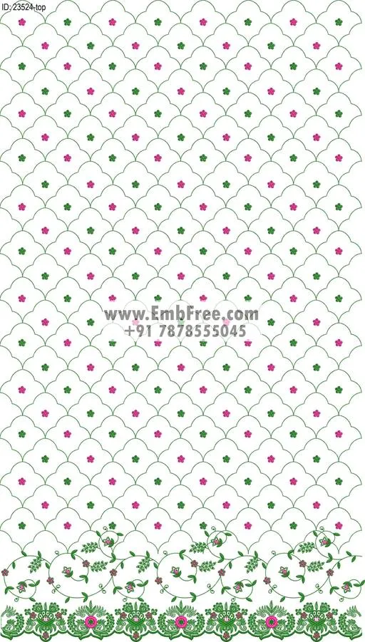 dress single head embroidery design