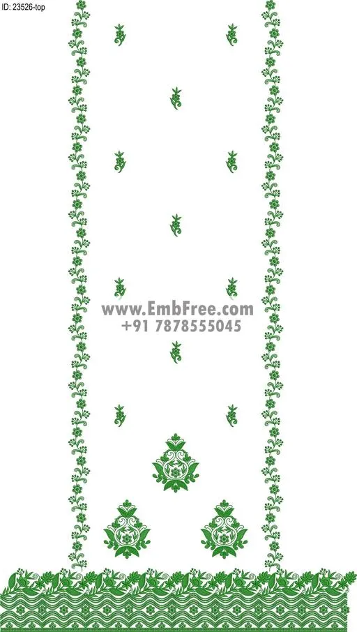 dress single head embroidery design