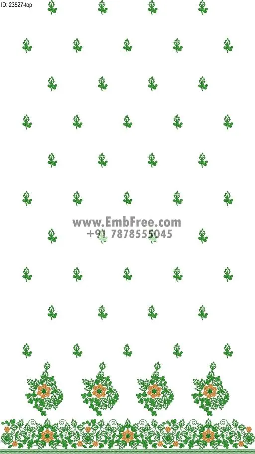 dress single head embroidery design