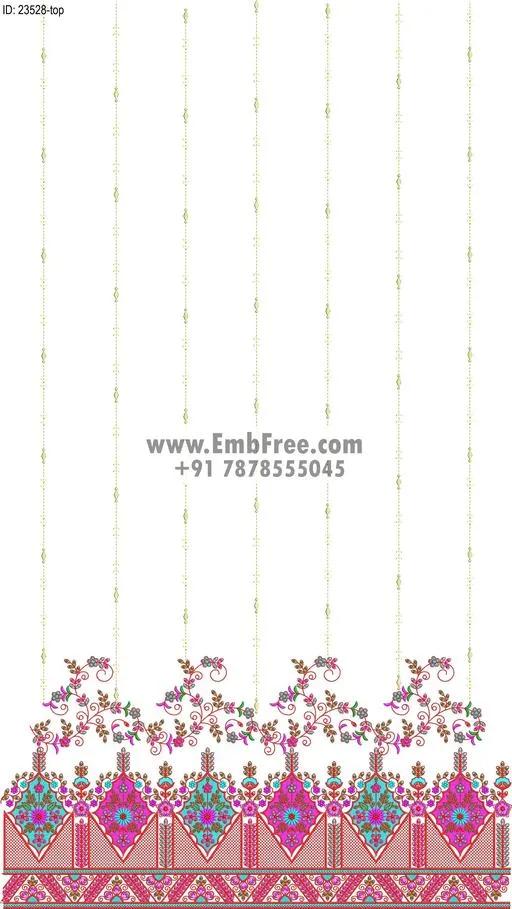 dress single head embroidery design