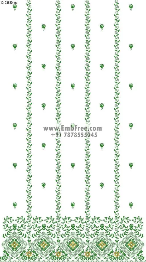 dress single head embroidery design