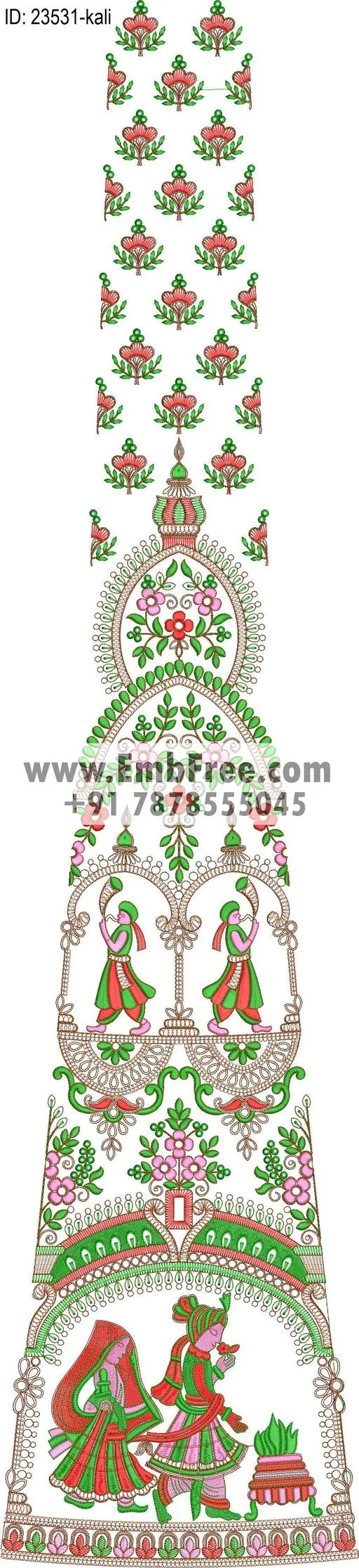 lahenga embroidery design