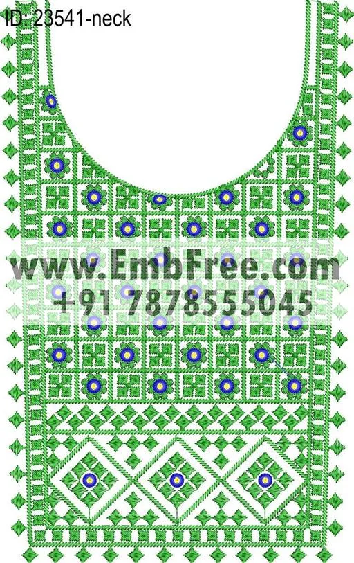 neck embroidery design