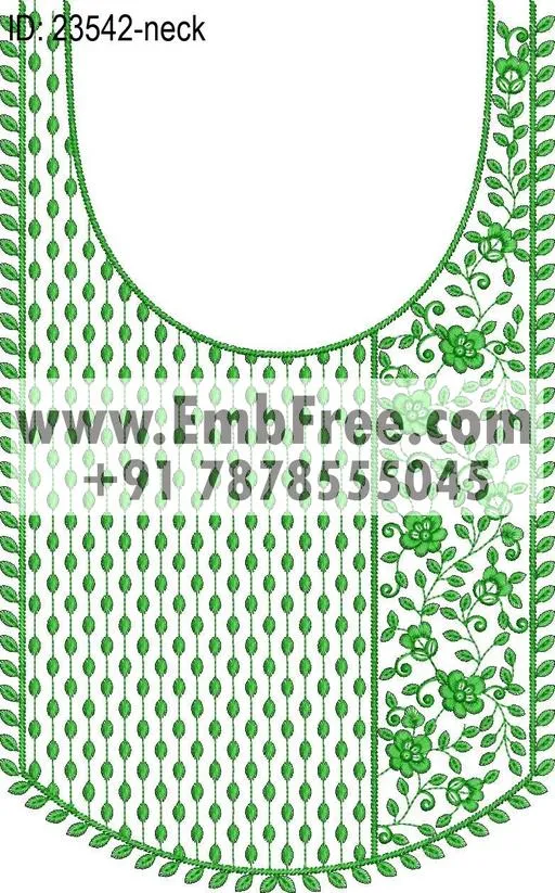 neck embroidery design