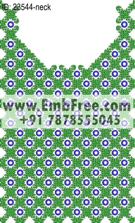 neck embroidery design