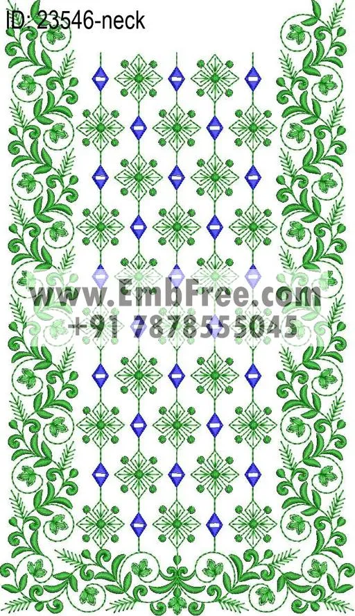 neck embroidery design
