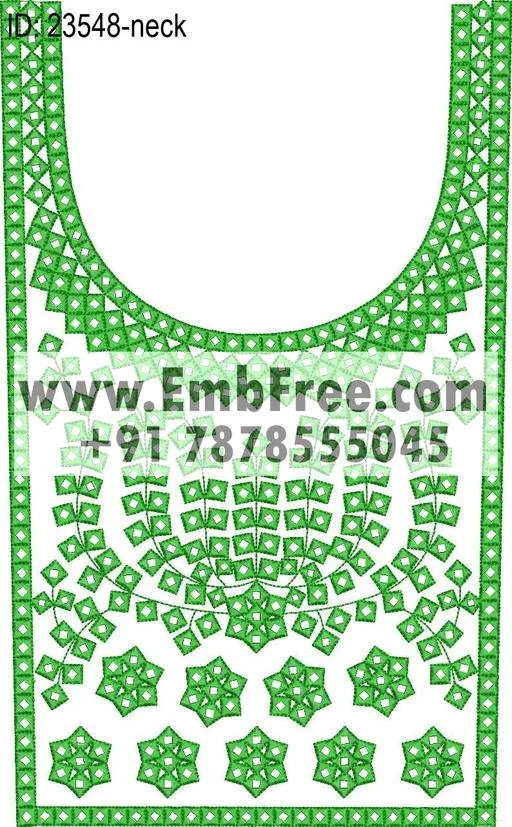 neck embroidery design