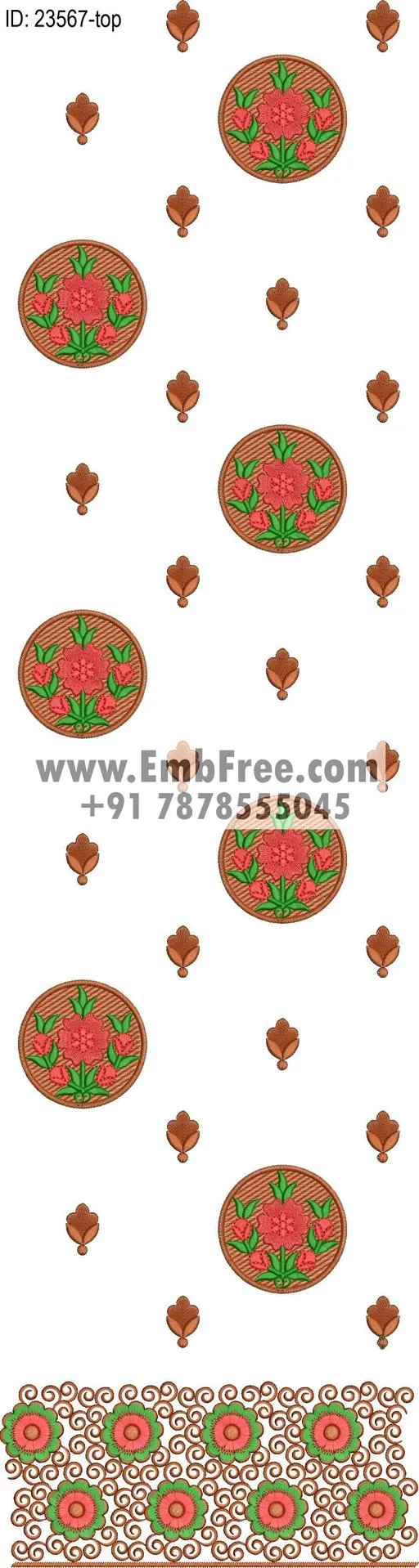 top dupatta embroidery design embroidery design ID 23567