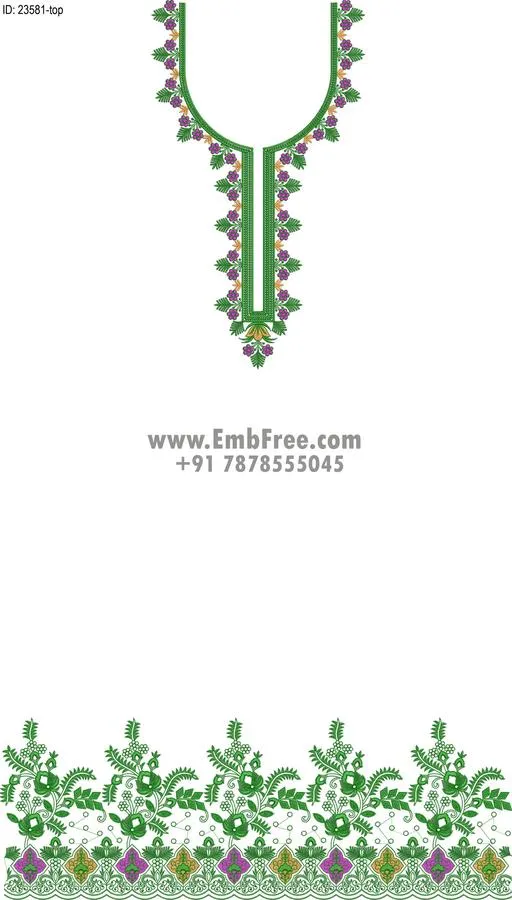 dress single head embroidery design