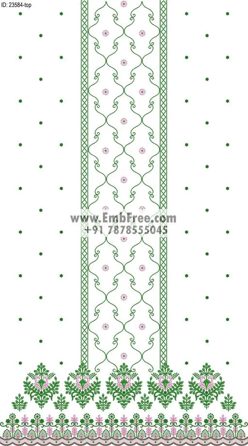 dress single head embroidery design