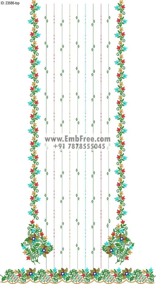 dress single head embroidery design