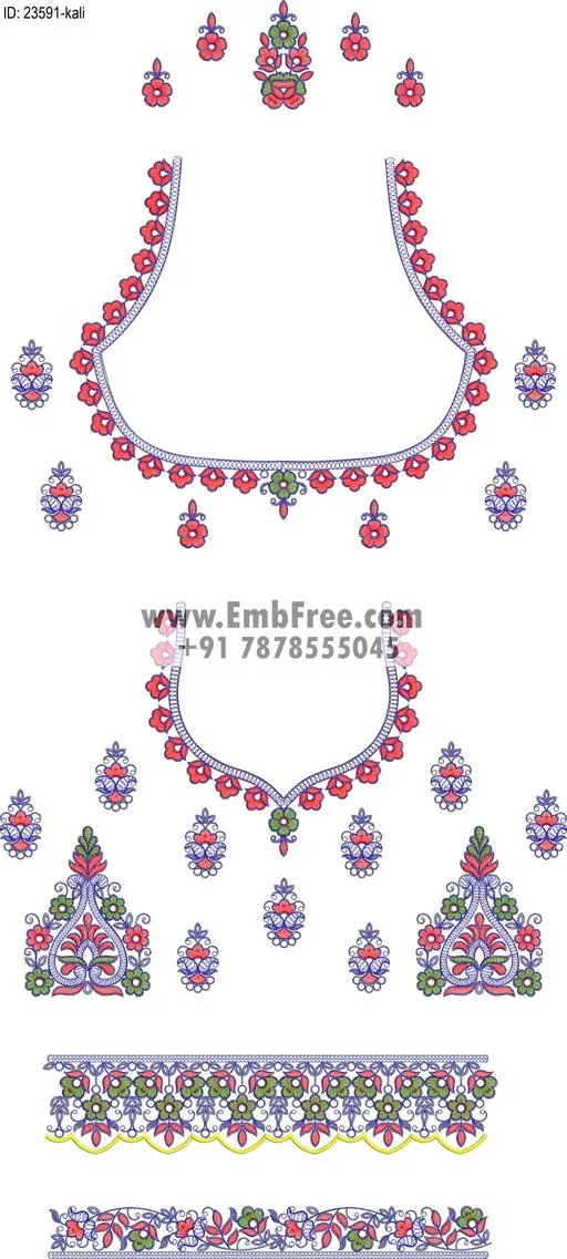 lahenga embroidery design