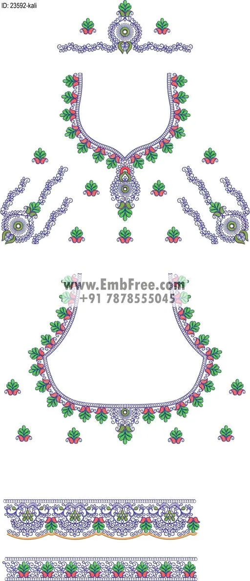 lahenga embroidery design