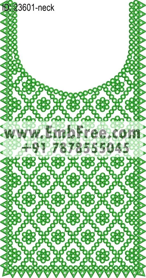 neck embroidery design