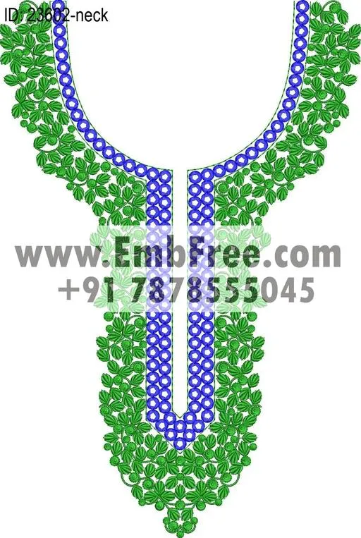 neck embroidery design