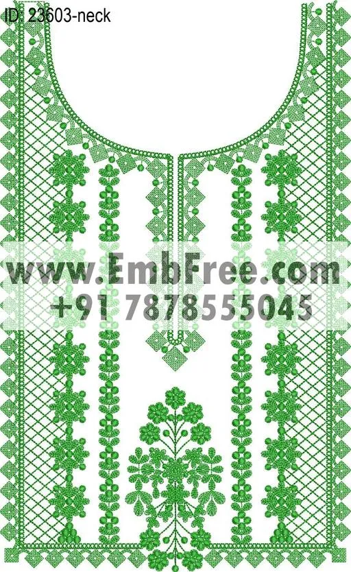 neck embroidery design
