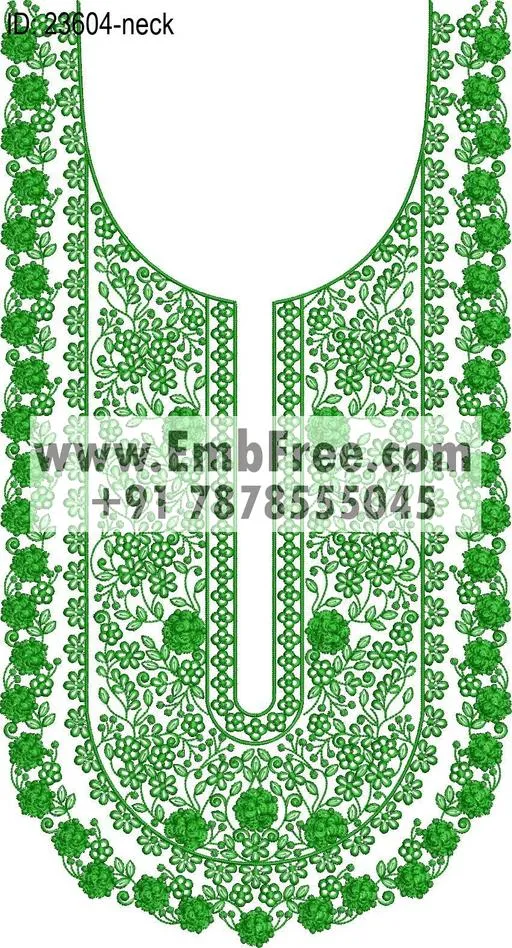 neck embroidery design