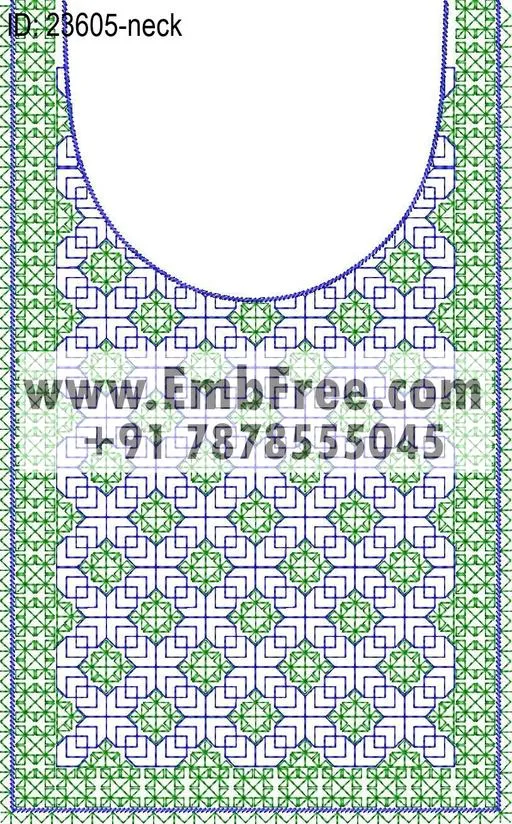 neck embroidery design