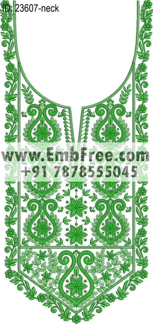 neck embroidery design