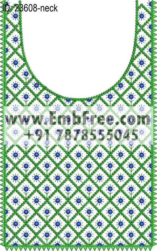 neck embroidery design