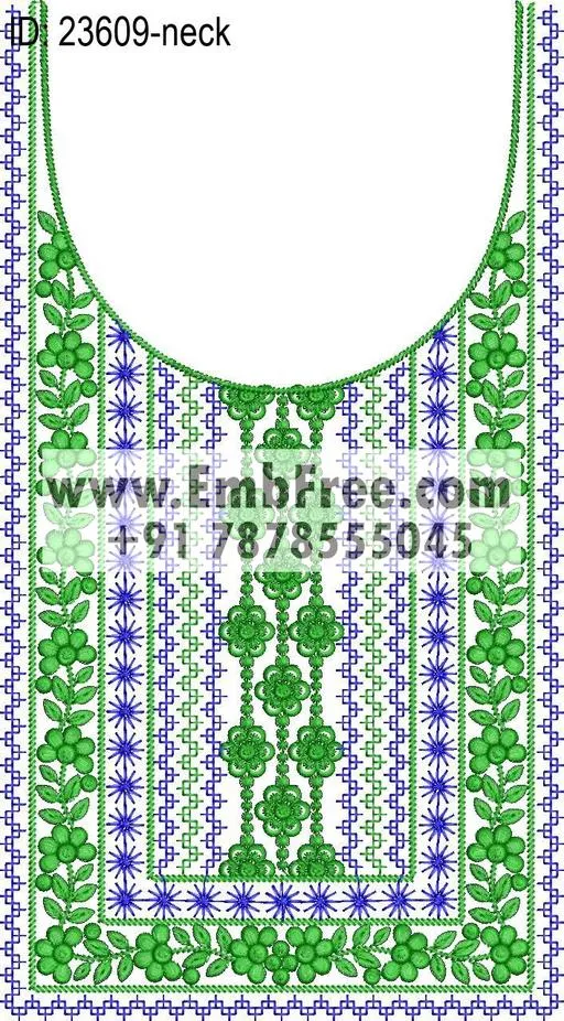 neck embroidery design