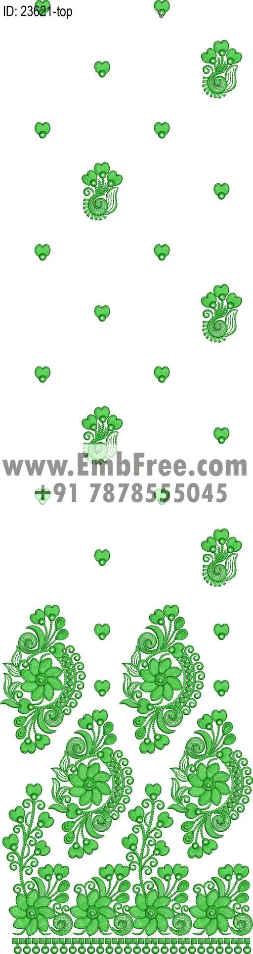 dress single head embroidery design