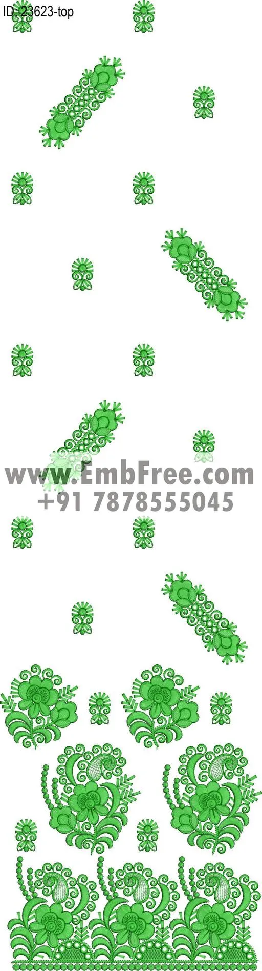 dress single head embroidery design