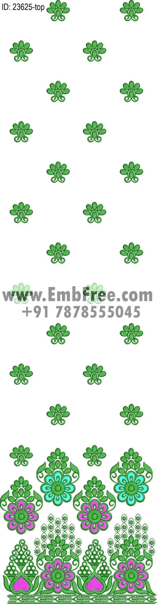 dress single head embroidery design