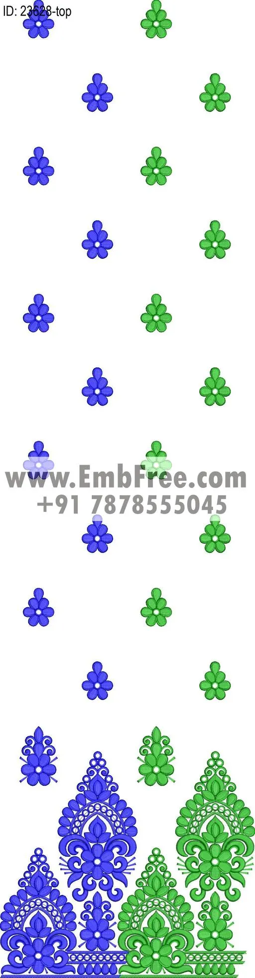 dress single head embroidery design