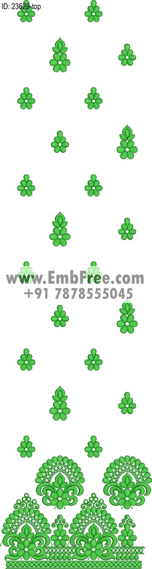 dress single head embroidery design