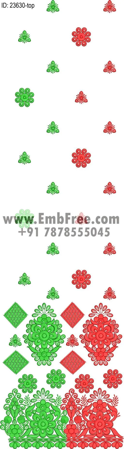 dress single head embroidery design