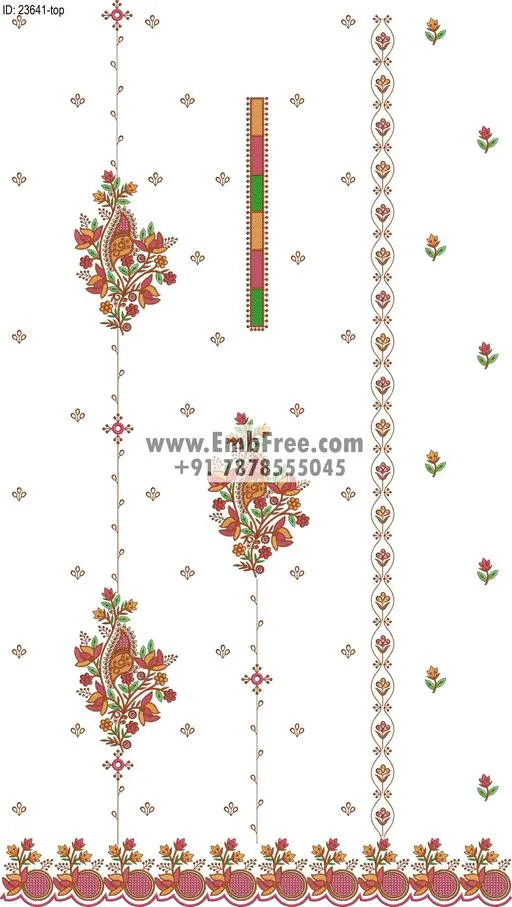 dress single head embroidery design - ID 23641