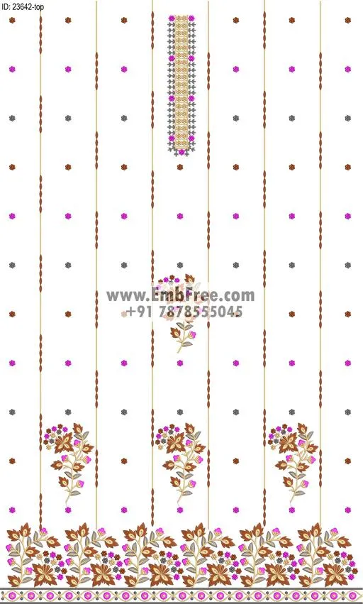 dress single head embroidery design