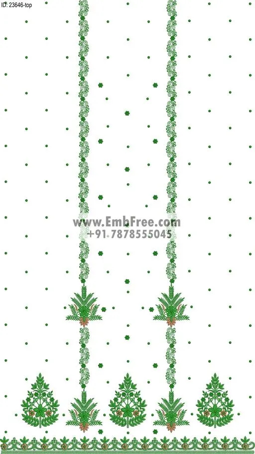 dress single head embroidery design