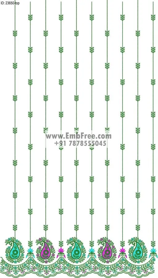 dress single head embroidery design