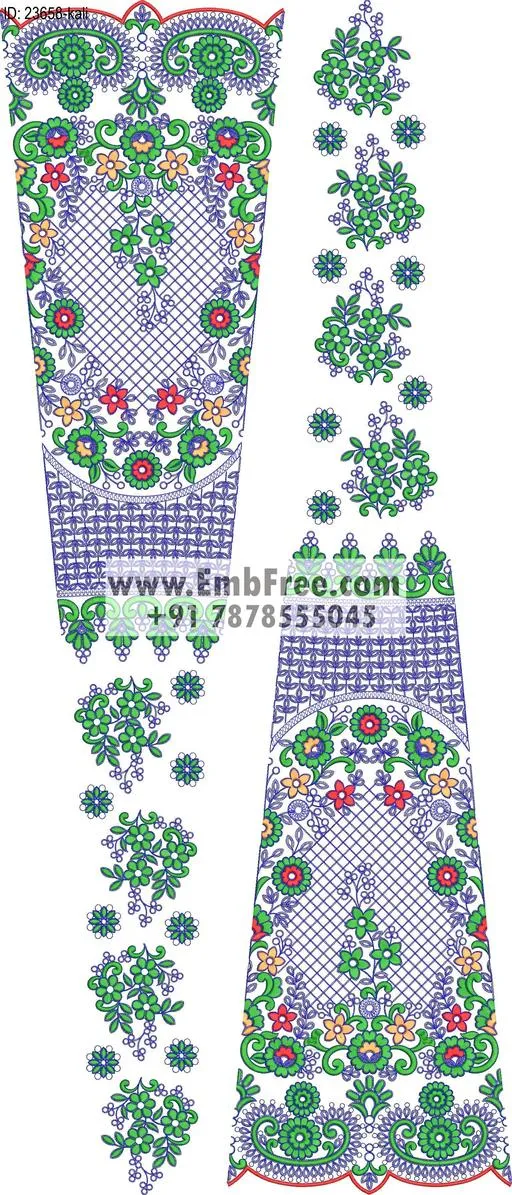 lahenga embroidery design
