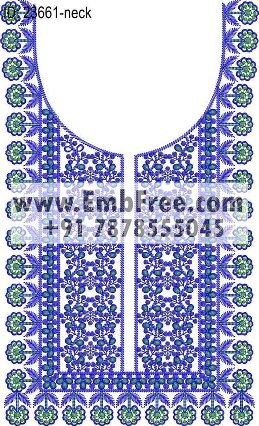 neck embroidery design