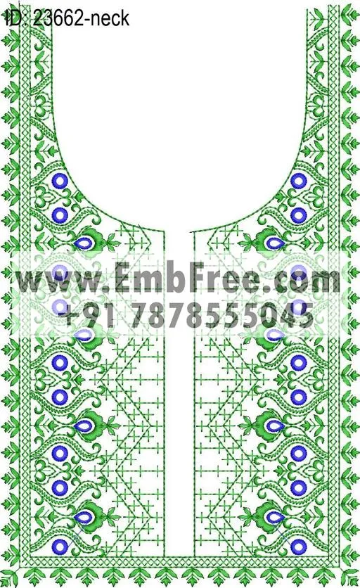 neck embroidery design