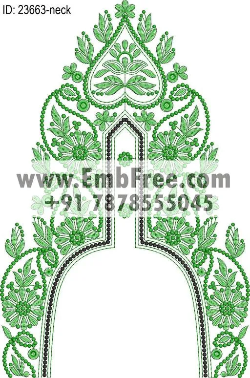 neck embroidery design