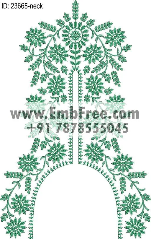neck embroidery design