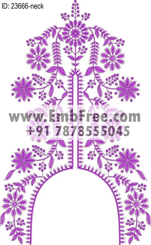 neck embroidery design