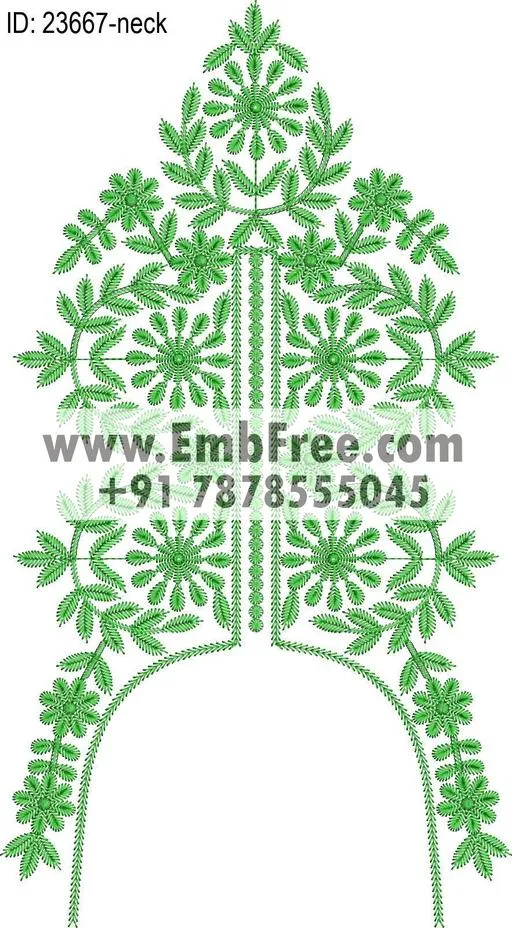 neck embroidery design