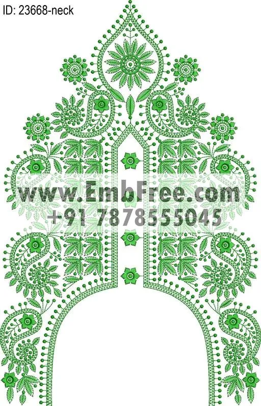 neck embroidery design